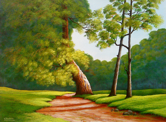576x425 Landscape Painting Acrylic On Canvas C5 Varna Thoolika - Acrylic Canvas Painting Landscape