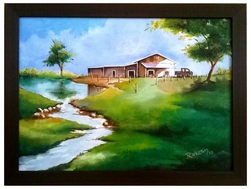 500x376 Landscape Painting Acrylic On Canvas - Acrylic Canvas Painting Landscape