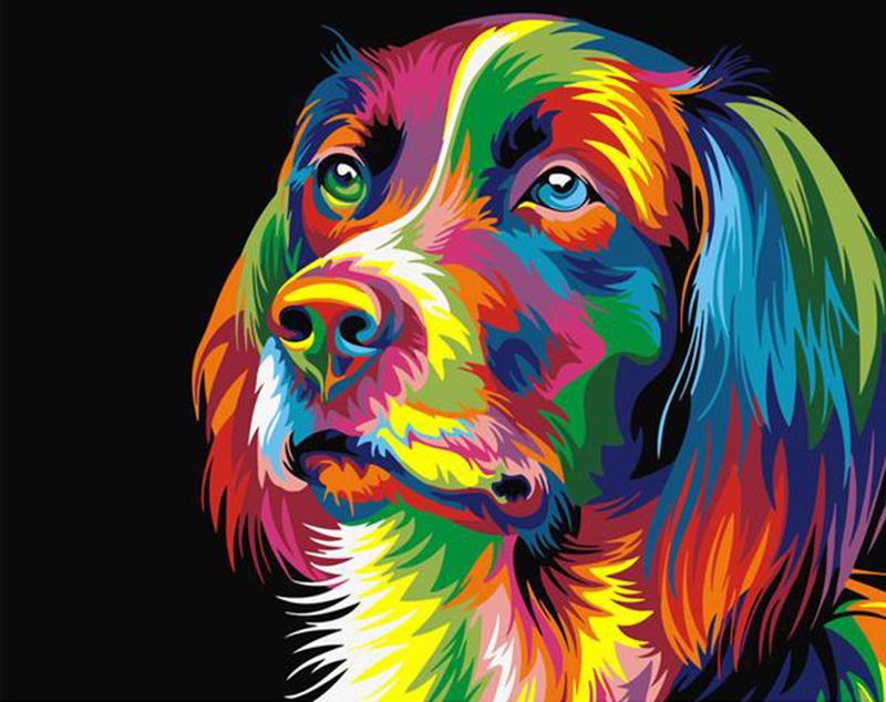 Acrylic Dog Painting at PaintingValley.com | Explore collection of ...