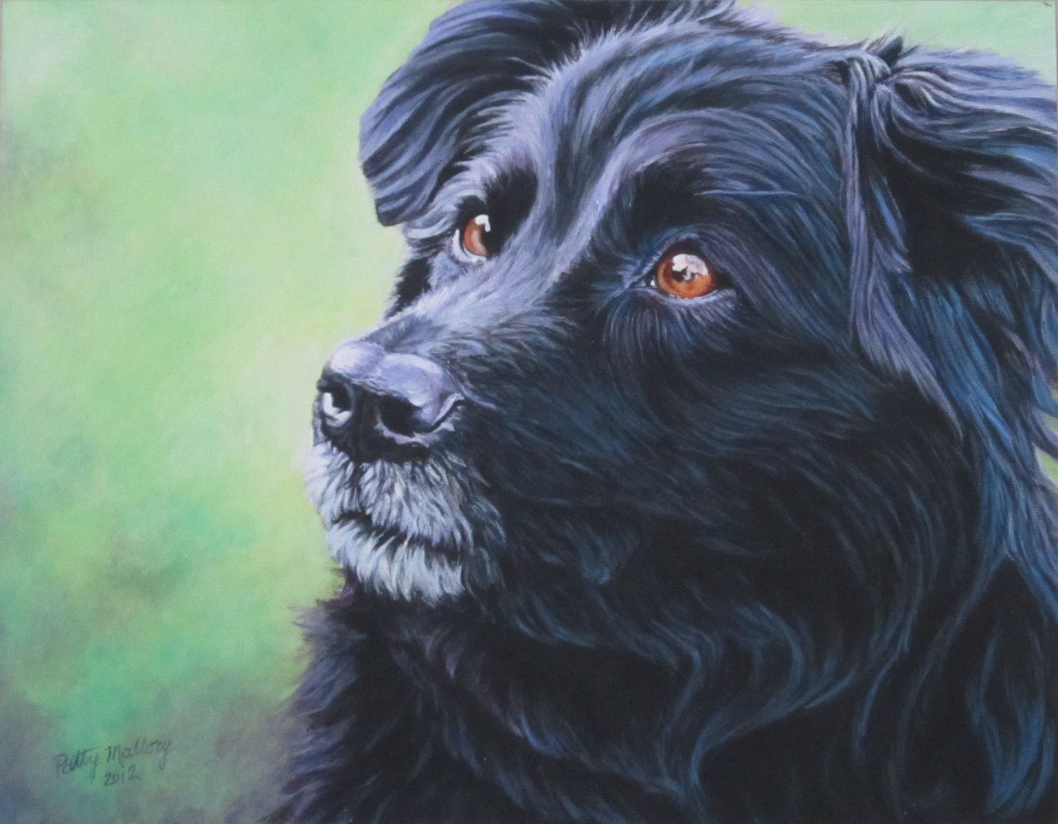 1540x1200 Dog Painting Acrylic - Acrylic Dog Painting
