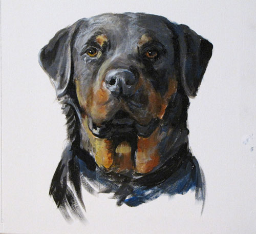 500x456 Art Student Academy - Acrylic Dog Painting