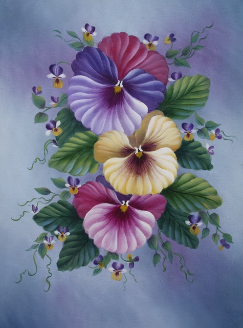 475x640 How To Paint Pansy Flowers - Acrylic Flower Painting