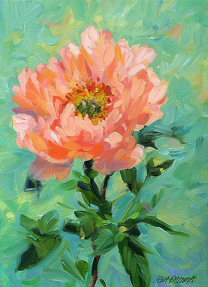 418x576 Lisa Palombo - Acrylic Flower Painting