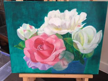 373x280 Projects From Painting Flowers In Acrylic Craftsy - Acrylic Flower Painting