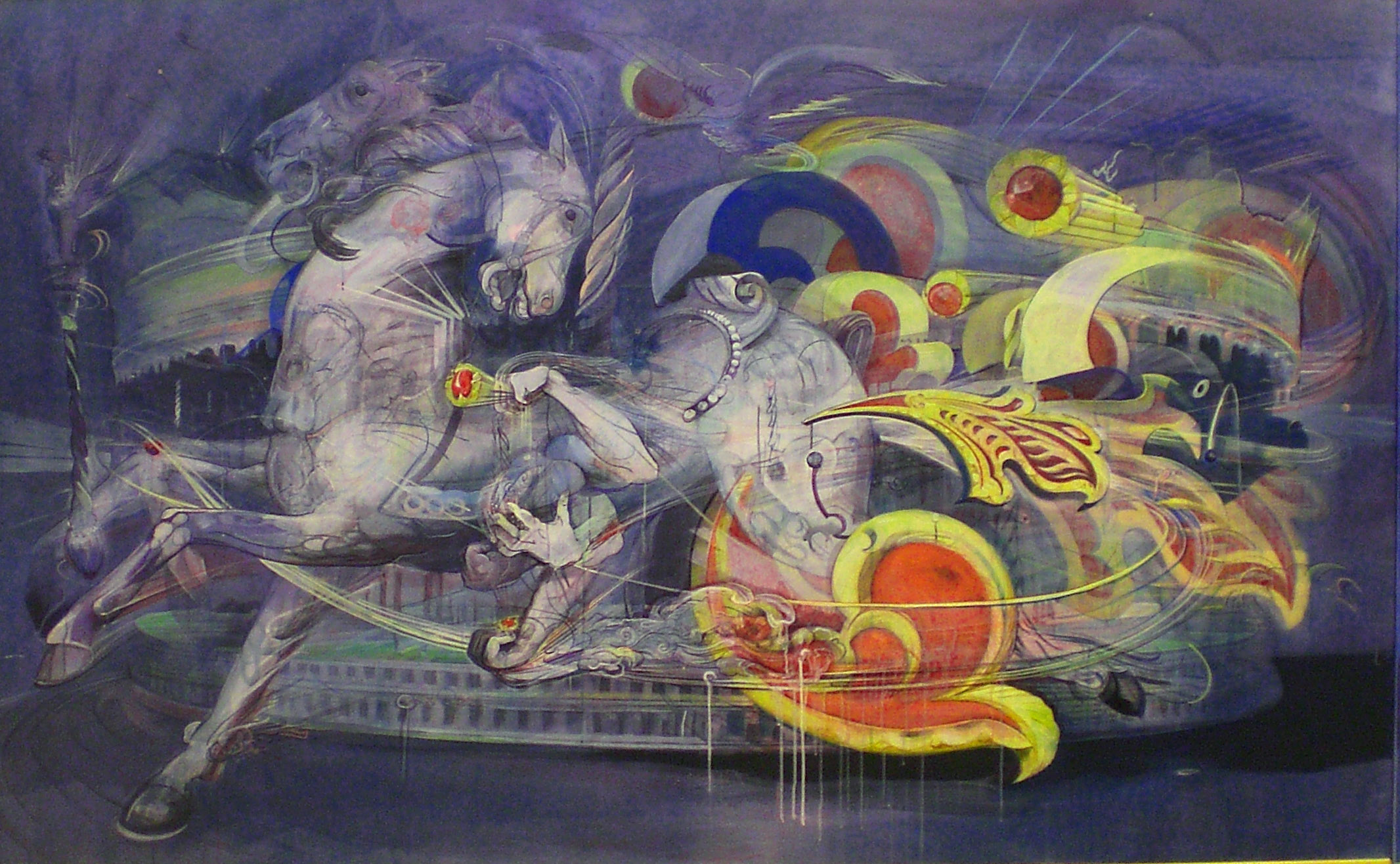 2132x1316 Girling, Acrylic Ink On Canvas, 260 X 160 Cm, 2006 Francesca Lowe - Acrylic Ink Painting