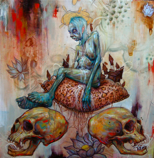 524x539 Acrylic, Watercolor And Ink Paintings By Ekundayo - Acrylic Ink Painting