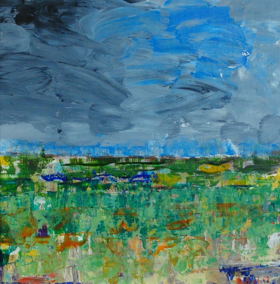 564x572 Original Acrylic Landscape Painting Andy Nash Art - Acrylic Landscape Painting