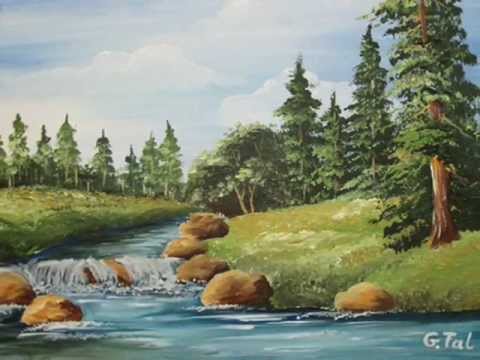 480x360 Part 2 - Acrylic Landscape Painting