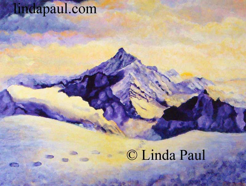 800x604 Mountain Art Landscape Painting For Sale - Acrylic Mountain Landscape Painting