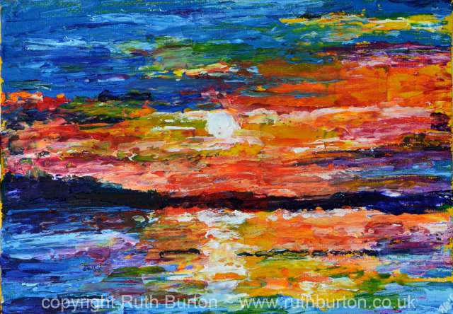 640x444 Acrylic Paintings Colour Flowers Elephant Teddy Ruth Burton - Acrylic Painting Art