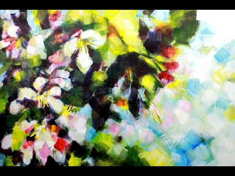 480x360 How To Paint Abstract Flower Blossoms In Acrylics By Samuel Durkin - Acrylic Painting Flowers Abstract