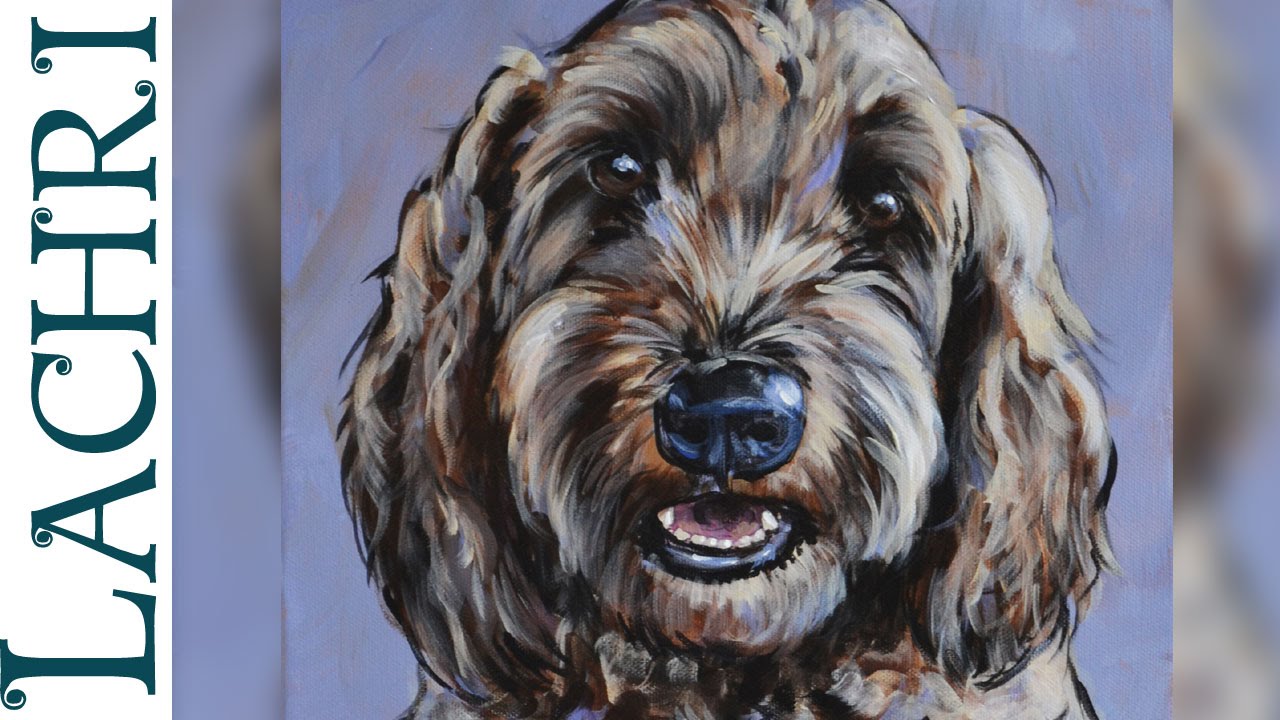 1280x720 Speed Painting Impressionistic Dog Portrait In Acrylic - Acrylic Painting For Beginners Animal