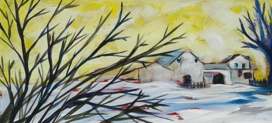 550x250 Small Paintings Of Small Towns - Acrylic Painting Gallery