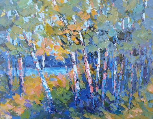 530x413 Almost Twilight Acrylic Painting Lake Effect Gallery - Acrylic Painting Gallery