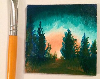 340x270 Mossy Trees Original Paintings, Artsy And Acrylics - Acrylic Painting Gloss Finish