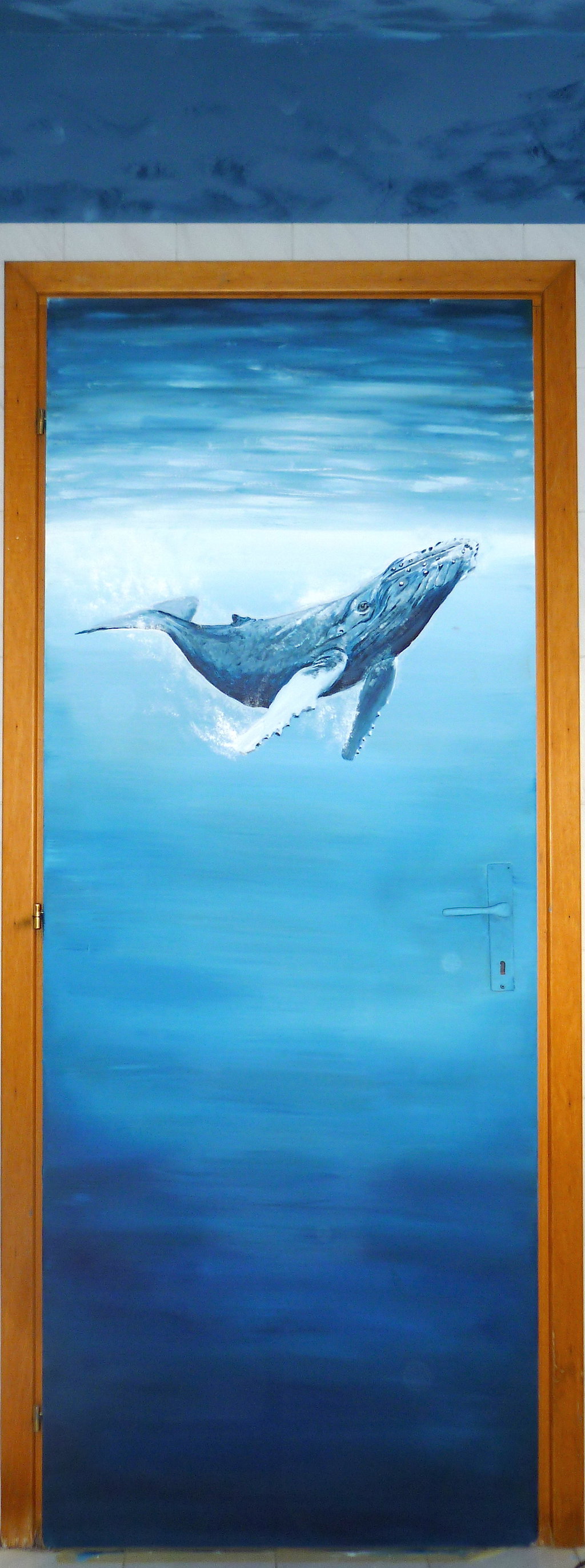 1024x2745 Painted Bathroom Door - Acrylic Painting In Bathroom