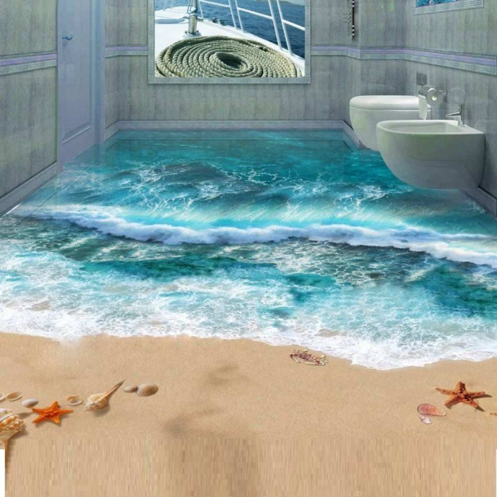 1024x1024 Poly Acrylic Painting For Floor Luxury 5 Steps To Install 3d - Acrylic Painting In Bathroom