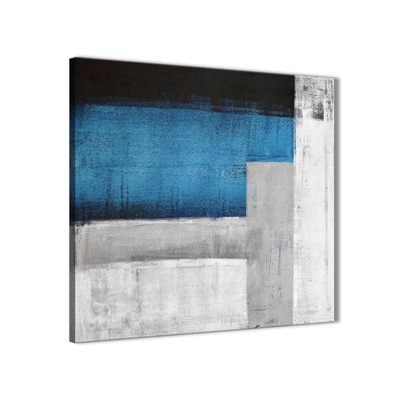 1400x1400 Blue Grey Painting Bathroom Canvas Wall Art Accessories - Acrylic Painting In Bathroom