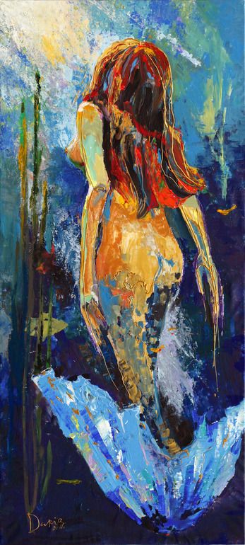 347x770 Little Mermaid Mermaid, Acrylics And Saatchi Online - Acrylic Painting Mermaid