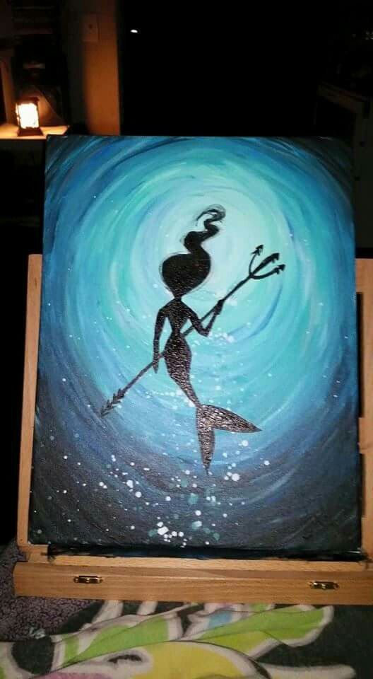 528x960 Mermaid Warrior Acrylic Paint Melissa Dawn Mcclellan's Art - Acrylic Painting Mermaid