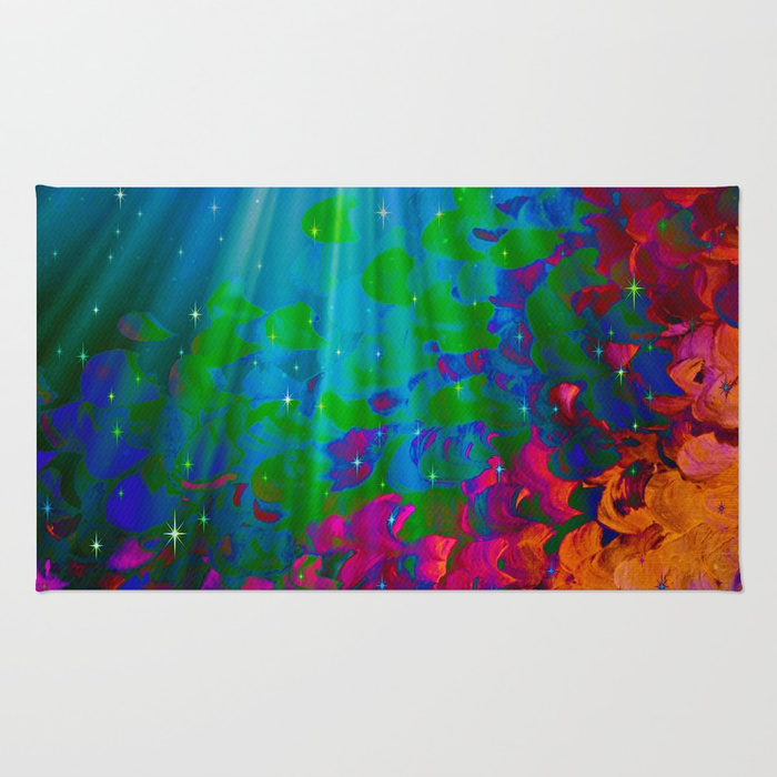 700x700 Under The Sea Bold Colorful Abstract Acrylic Painting Mermaid - Acrylic Painting Mermaid