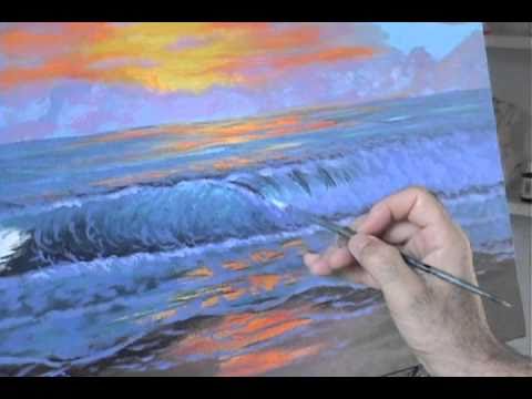 480x360 How To Paint An Ocean Wave With Acrylics Painting Lesson Class - Acrylic Painting Ocean Sunset