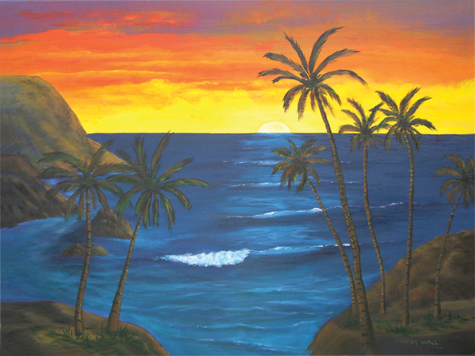 Acrylic Painting Ocean Sunset at PaintingValley.com | Explore ...