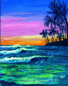 236x295 Tropical Colorful Painting Ocean Sunset My Tropical Ocean - Acrylic Painting Ocean Sunset