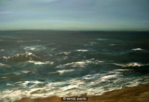 500x345 Ocean Waves Sold - Acrylic Painting Ocean Waves