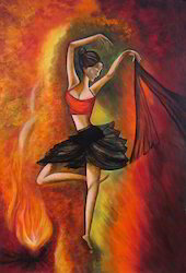 170x250 Sizzling Dance Acrylic Canvas Painting - Acrylic Painting On Canvas