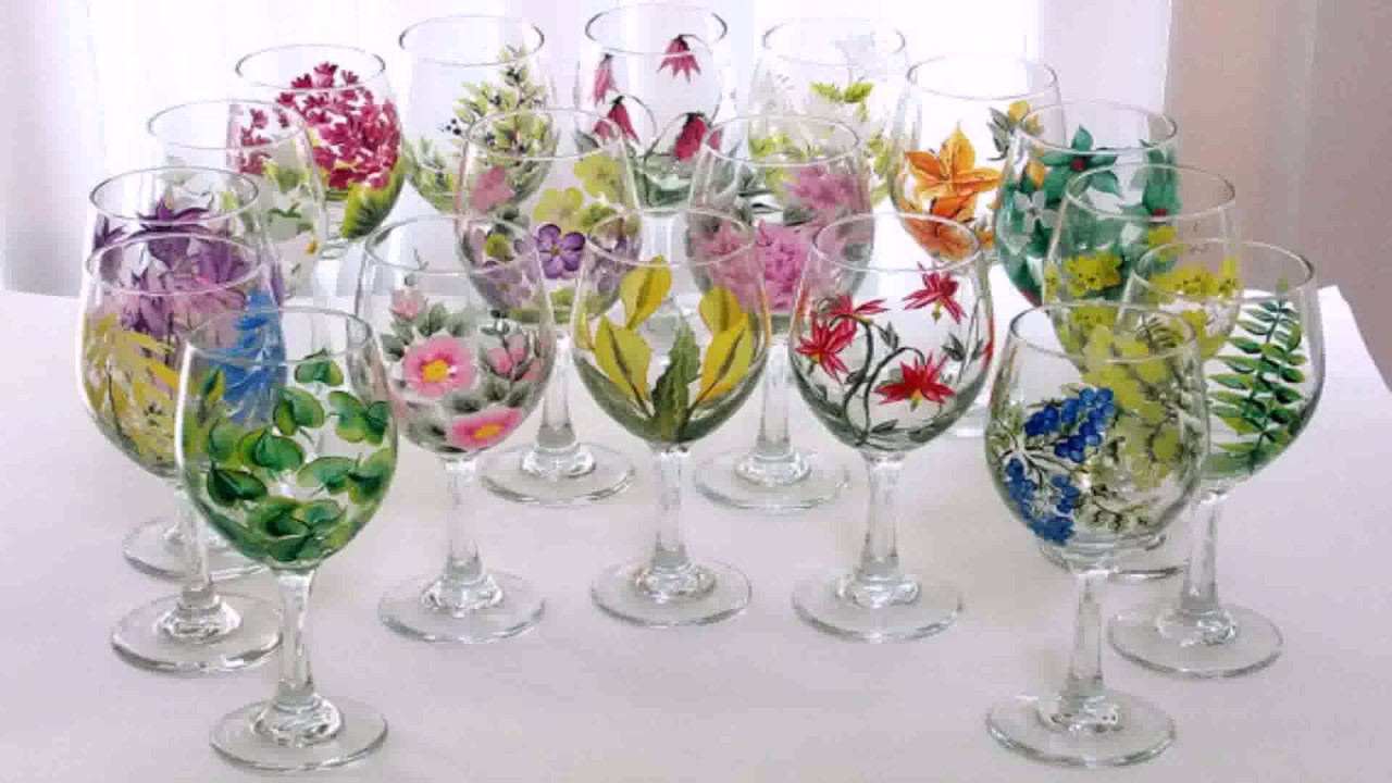 1280x720 Diy Painted Wine Glasses With Acrylic Paint - Acrylic Painting On Glass
