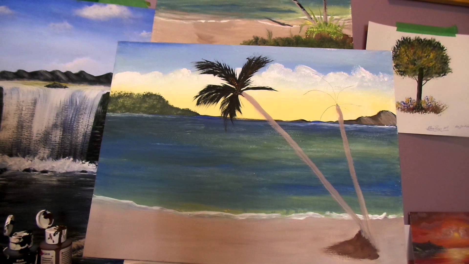 1920x1080 How To Paint Palm Trees Easy With Acrylic Paint Lesson 5 - Acrylic Painting Palm Trees