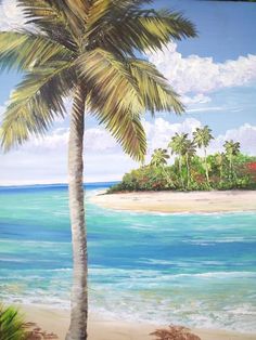 236x314 Palm Trees - Acrylic Painting Palm Trees