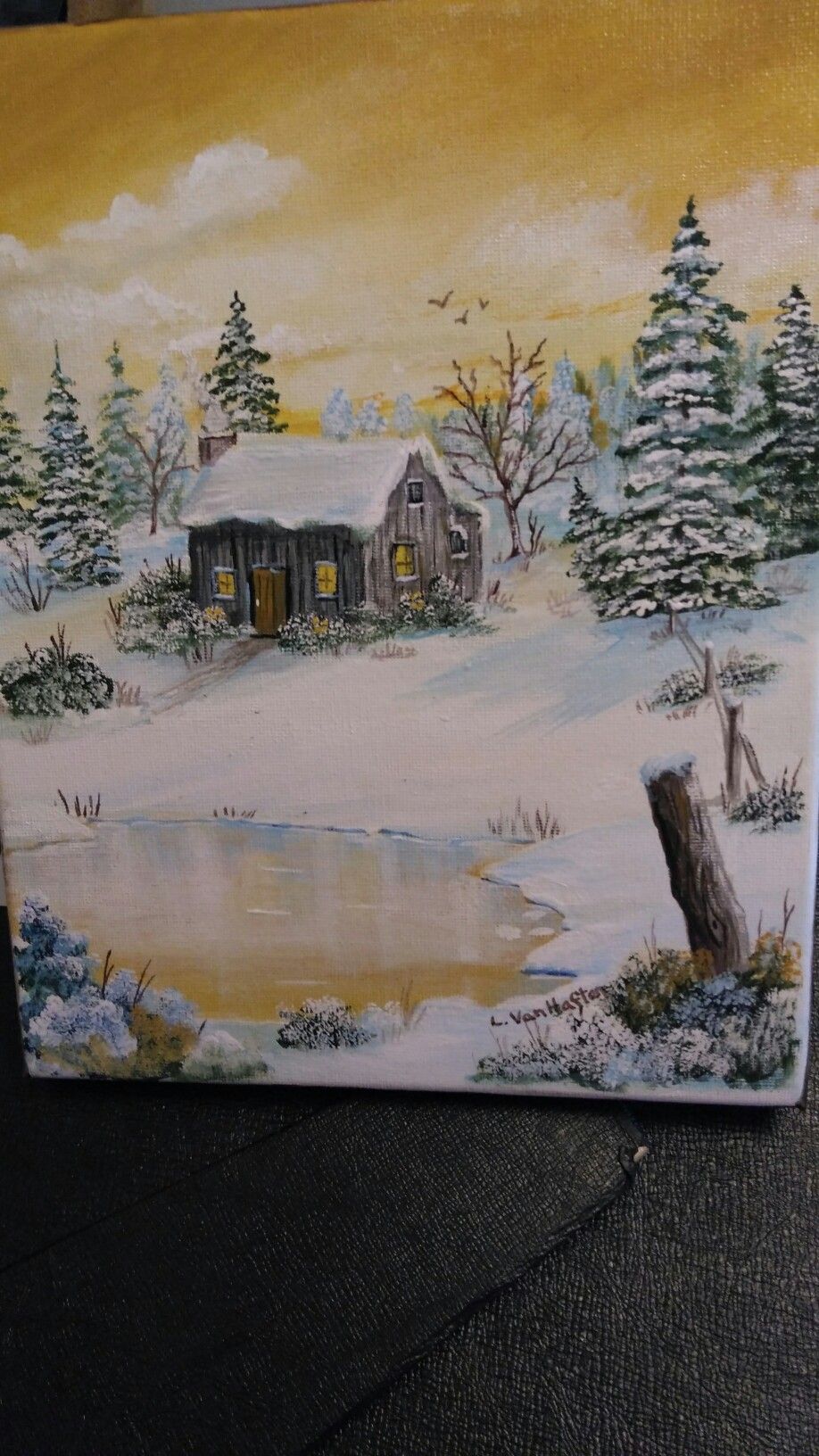 918x1632 I Will Blanket My Protection Over All Who Trust In Me. Psalm 511 - Acrylic Painting Protection