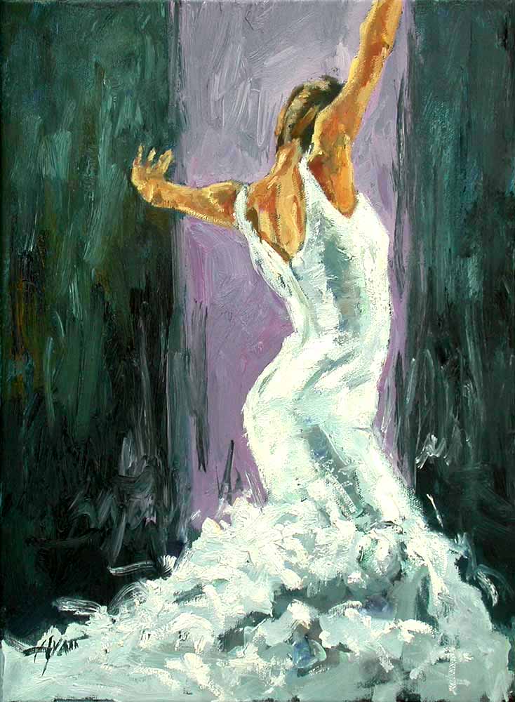 734x1000 Angel Of Protection By Hyatt Moore - Acrylic Painting Protection