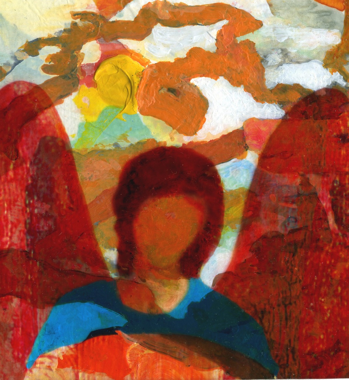 1223x1333 Angels Of Protection Rob Jacobs - Acrylic Painting Protection