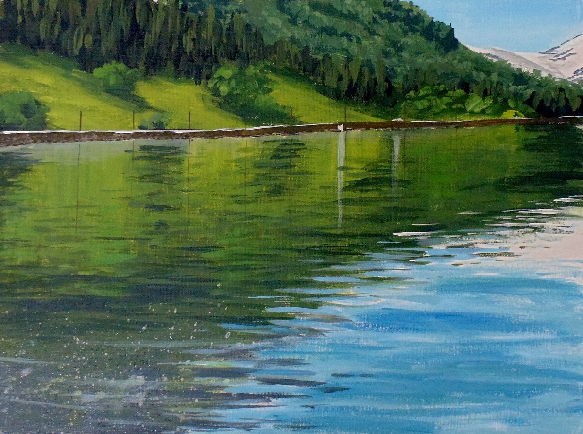 1200x893 How To Paint Reflective Water In Acrylic Online Art Lessons - Acrylic Painting Water