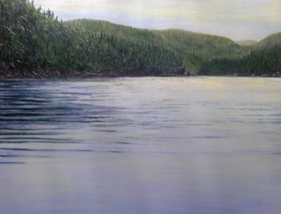 401x305 In Calm Waters - Acrylic Painting Water
