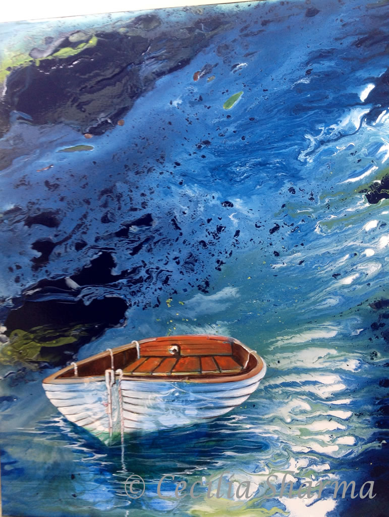 771x1024 Acrylics Cecilia Sharma - Acrylic Painting Water