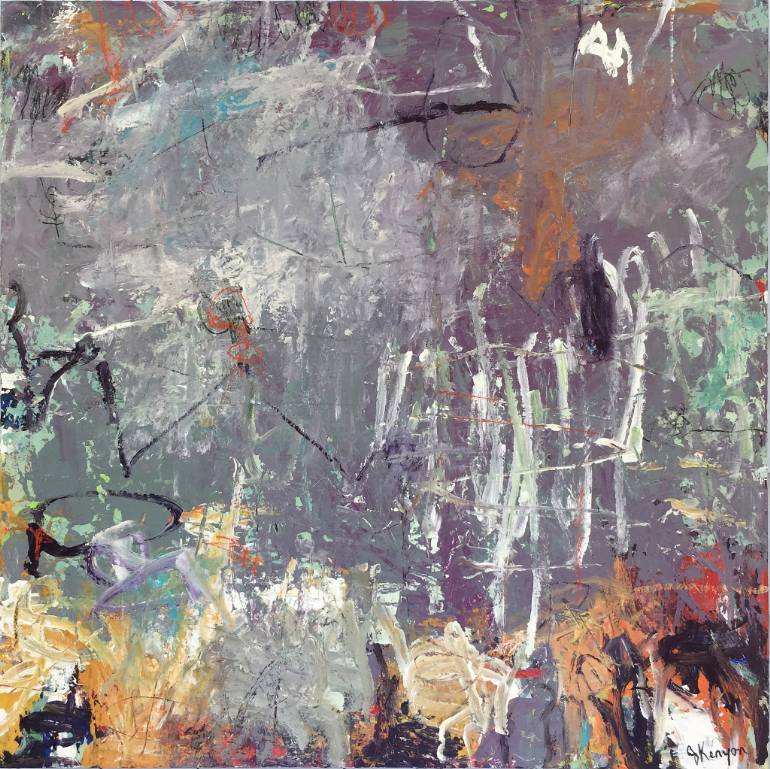 770x769 Saatchi Art Silver Lining Painting By Jane Kenyon - Acrylic Painting With Jane