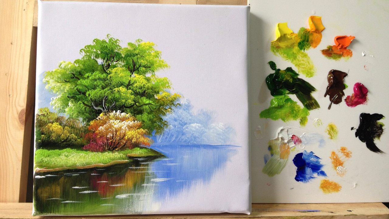 1280x720 How To Paint Trees And Bushes In Acrylics Part 1 - Acrylic Tree Painting