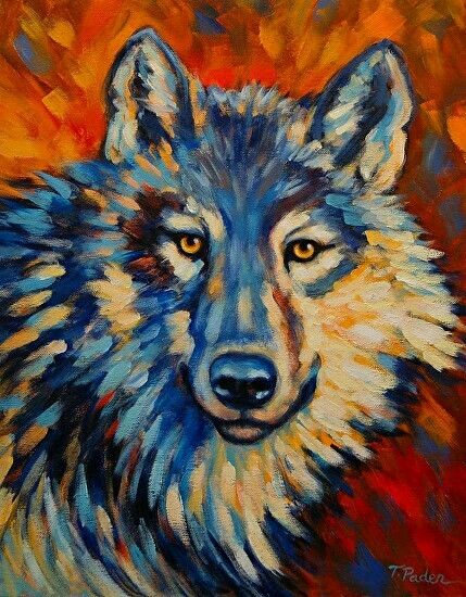 429x550 Pin By Dan Leek On Art Ideas Paintings, Acrylics - Acrylic Wolf Painting