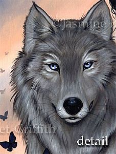 227x300 Easy Acrylic Painting On Canvas Wolves Silver Wolf - Acrylic Wolf Painting
