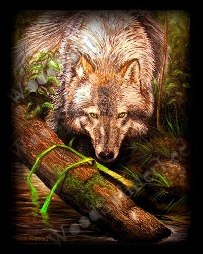 400x499 Acrylic Wolf Painting - Acrylic Wolf Painting