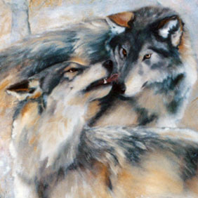 282x282 Ang.o Paintings Animals Wildlife Nature ~ Animal Paintings - Acrylic Wolf Painting