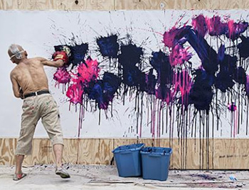 350x268 This Is Happening Now' A Night Of Action Painting - Action Painting