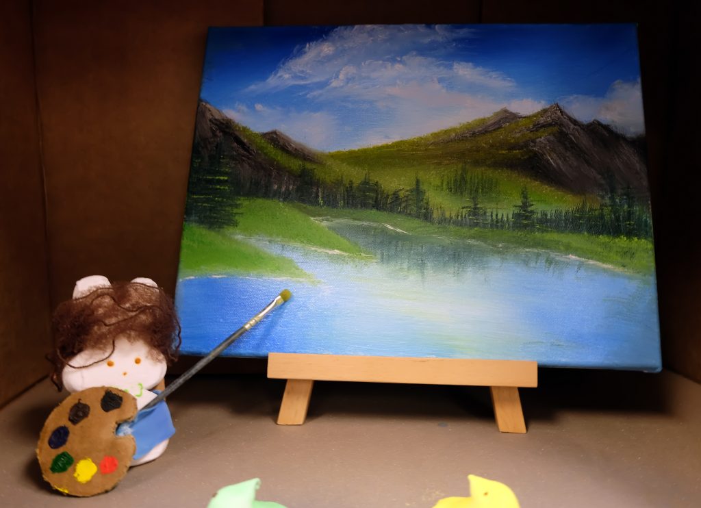 1024x742 Popville The Pop Peep Project Entry No. 3 Painting With Bob Ross - Actual Bob Ross Painting