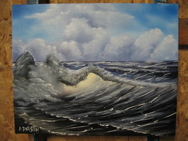 600x450 Waves Of Wonder A Bob Ross Painting Excercise By Twinket - Actual Bob Ross Painting
