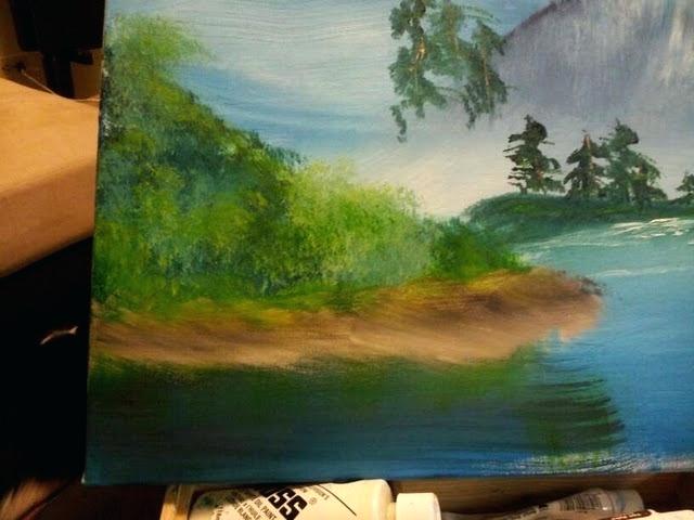 640x480 Bob Ross Painting Set - Actual Bob Ross Painting