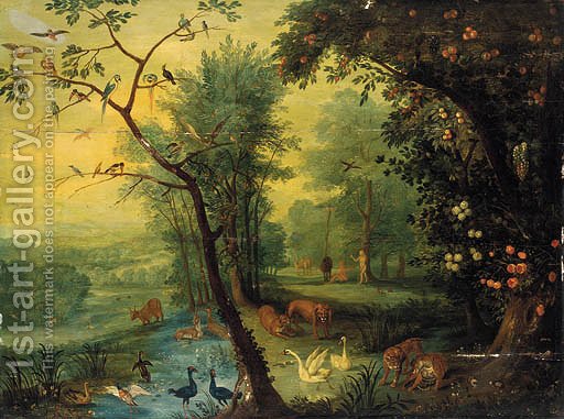 512x381 Adam And Eve In The Garden Of Eden Jan The Elder Brueghel - Adam And Eve In The Garden Of Eden Painting